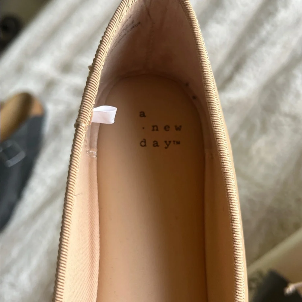 a new day Beige and Black Cap-Toe Ballet Flats - Picture 2 of 3